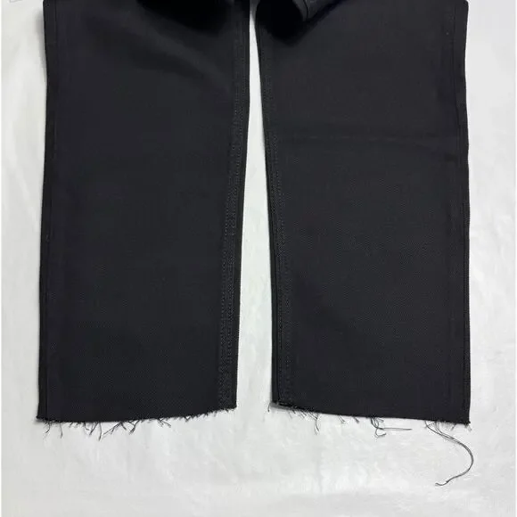New Boyish Tommy High Rise Straight Jeans in Black Beauty Size 26